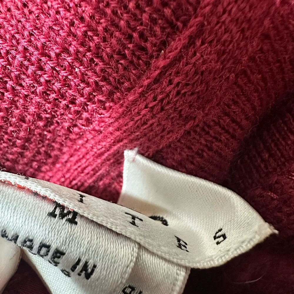 Talbots Petites Medium Raspberry Frayed Blazer - Picture 7 of 7